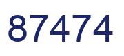 Number 87474 blue image
