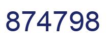 Number 874798 blue image