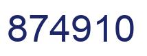 Number 874910 blue image