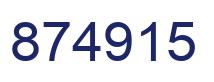 Number 874915 blue image