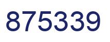 Number 875339 blue image