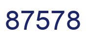 Number 87578 blue image