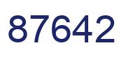 Number 87642 blue image