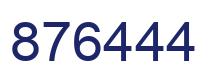 Number 876444 blue image