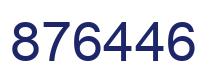 Number 876446 blue image