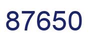 Number 87650 blue image