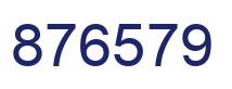 Number 876579 blue image