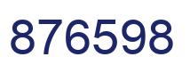 Number 876598 blue image