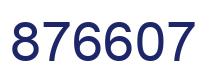 Number 876607 blue image