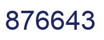 Number 876643 blue image