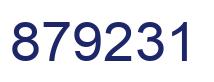 Number 879231 blue image