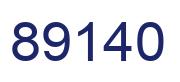 Number 89140 blue image