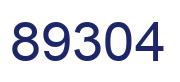 Number 89304 blue image
