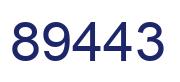 Number 89443 blue image