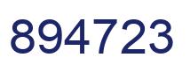 Number 894723 blue image