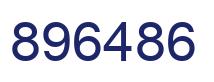 Number 896486 blue image