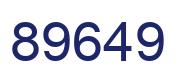 Number 89649 blue image