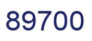 Number 89700 blue image