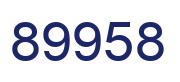 Number 89958 blue image