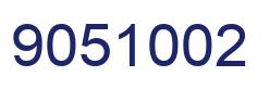 Number 9051002 blue image