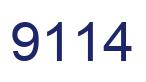 Number 9114 blue image