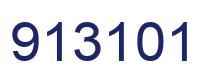 Number 913101 blue image
