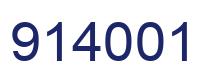 Number 914001 blue image