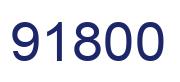 Número 91800 imagen azul