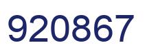 Number 920867 blue image