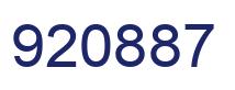 Number 920887 blue image