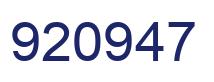 Number 920947 blue image