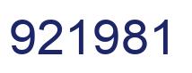 Number 921981 blue image