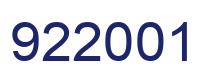 Número 922001 imagen azul