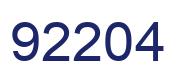 Number 92204 blue image