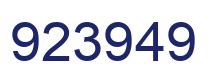 Number 923949 blue image