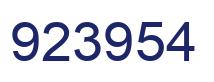 Number 923954 blue image
