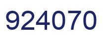 Number 924070 blue image