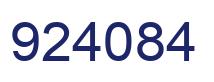 Number 924084 blue image