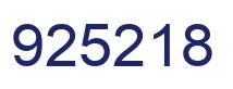 Number 925218 blue image
