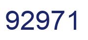 Number 92971 blue image