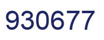 Number 930677 blue image