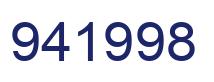 Number 941998 blue image