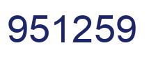 Number 951259 blue image
