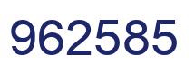 Number 962585 blue image
