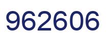 Number 962606 blue image