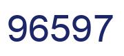 Number 96597 blue image