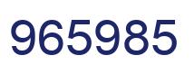 Number 965985 blue image