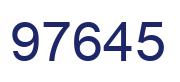 Número 97645 imagen azul