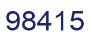 Number 98415 blue image