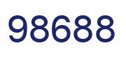 Number 98688 blue image